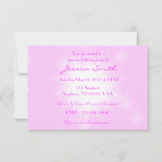 Roze Lemon Limoen Butterfly Birthday RSVP-kaart Kaart (Achterkant)