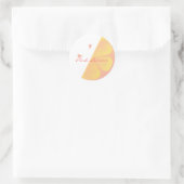 Roze Lemon Slice Ronde Sticker (Tas)