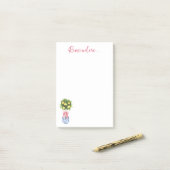 Roze Lemon Topiary Tree Herinneringen Post-it® Notes (Op bureau)