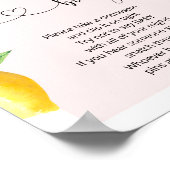 Roze Lemon zegt geen baby gaby poster (Hoek)