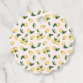 Roze Lemons Love is Breaming Tea Vrijgezellenfeest Bedankjes Labels (Achterkant)