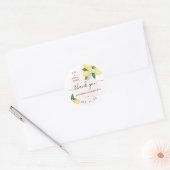 Roze Lemons Wedding Vrijgezellenfeest Bedankt Clas Ronde Sticker (Envelop)