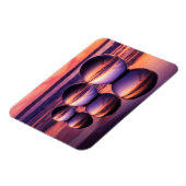 Roze Lensball California Beach Sunset Magneet (Linkerzijde)