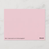 roze lentbloem briefkaart (Achterkant)