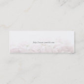 roze lentbloemen bladwijzer visitekaartje (Achterkant)