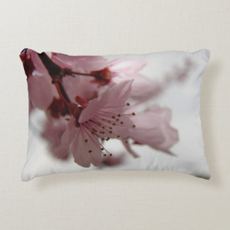 Roze lentbloemen Kunst Pillow Accent Kussen