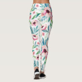 Roze lentbloemen leggings (Achterkant)