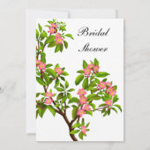 Roze lente Apple Blossom Vrijgezellenfeest Invite Kaart (Achterkant)