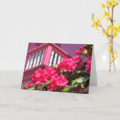 Roze lente-balcony - Martha's wijngaardkaart Kaart (Gele Bloem)