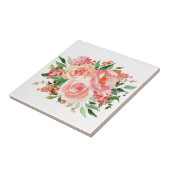 Roze Lente Bloem Bloemstuk Tegeltje (Zijkant)