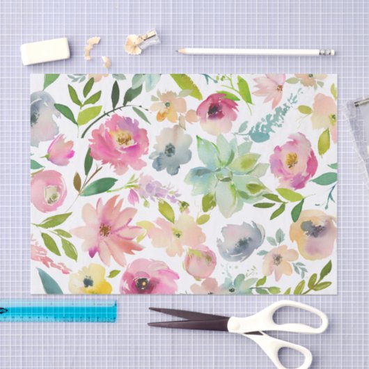 Roze Lente Bloem Moederdag Collectie Tissuepapier (Craft)