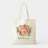 Roze Lente Bloemboeket Tote Bag (Achterkant)