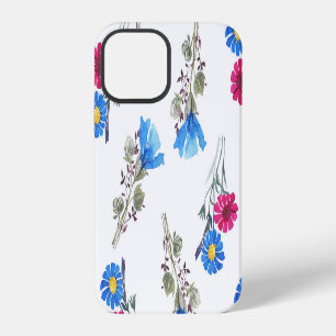 Roze Lente Bloemen Waterverf Botanisch iPhone 12 Hoesje