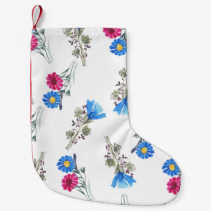 Roze Lente Bloemen Waterverf Botanisch Kleine Kerstsok