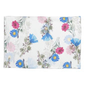 Roze Lente Bloemen Waterverf Botanisch Kussensloop (Achterkant)