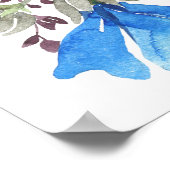 Roze Lente Bloemen Waterverf Botanisch Poster (Hoek)