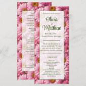 Roze lente bloemenroze madeliefjes retro roze bloe (Voorkant / Achterkant)