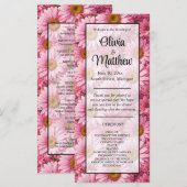 Roze lente bloemenroze madeliefjes retro roze bloe (Voorkant / Achterkant)