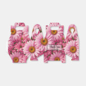 Roze lente bloemenroze madeliefjes retro roze bloe bedankdoosjes (Uitgevouwen)