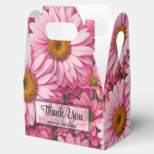 Roze lente bloemenroze madeliefjes retro roze bloe bedankdoosjes (Geopend)