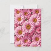 Roze lente bloemenroze madeliefjes retro roze bloe RSVP kaartje (Achterkant)