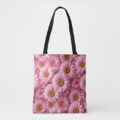 Roze lente bloemenroze madeliefjes retro roze bloe tote bag (Voorkant)