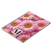 Roze lente bloemenroze madeliefjes roze bloemen notitieboek (Linkerzijde)