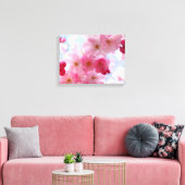 Roze lente bloesem bloemstuk canvas afdruk (Insitu (Woonkamer))