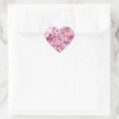 Roze Lente Bloesem Hart Vorm Stickers (Tas)