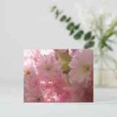 Roze lente bloesems briefkaart (Staand voorkant)