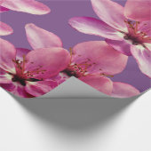 Roze lente bloesems cadeaupapier (Hoek)