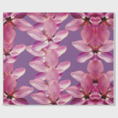 Roze lente bloesems cadeaupapier (Vlak)