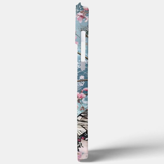 Roze Lente Bloesems Decoupage Shabby Chique Vogel Case-Mate iPhone Case (Achterkant / Links)