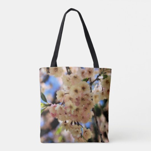 Roze lente bloesems tote bag (Achterkant)