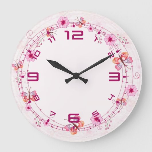 Roze lente grote klok (Voorkant)