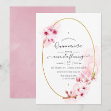 Roze lente kersenbloesem Quinceañera