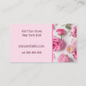 Roze lente rozen bloeien visitekaartje (Achterkant)