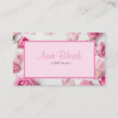 Roze lente rozen bloeien visitekaartje (Voorkant)