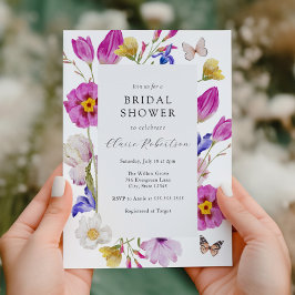 Roze Lente Tulp Bloemen Vrijgezellenfeest Kaart