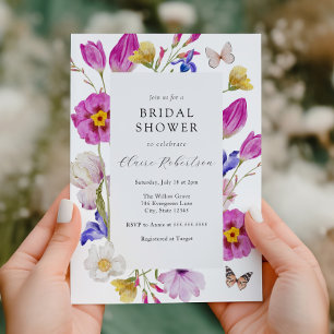 Roze Lente Tulp Bloemen Vrijgezellenfeest Kaart