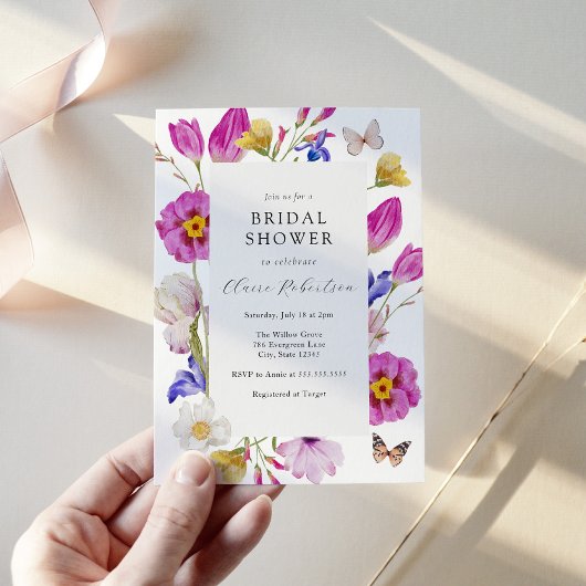 Roze Lente Tulp Bloemen Vrijgezellenfeest Kaart