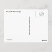 Roze lente tulp boeket foto briefkaart (Achterkant)