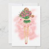 Roze lente verjaardagsfeest uitnodiging (Voorkant)