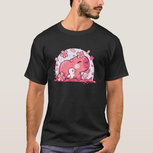 Roze Lente Vrienden T-shirt (Voorkant)