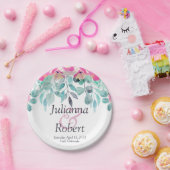 Roze lente waterverf floral bruiloft bord (Feest)