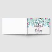 Roze lente waterverf florele bruiloft gastboek gastenboek (Volledig)