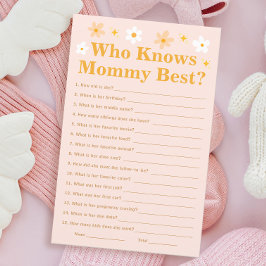 Roze Lentebaby Shower Spel Wie Kent Moeder het Bes