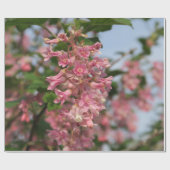 roze lentebloem cadeaupapier (Vlak)