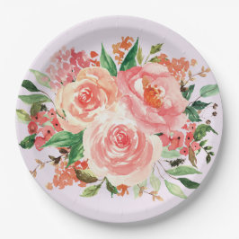 Roze Lentebloemenboeket Papieren Bordje