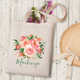 Roze Lentebloemenboeket Tote Bag